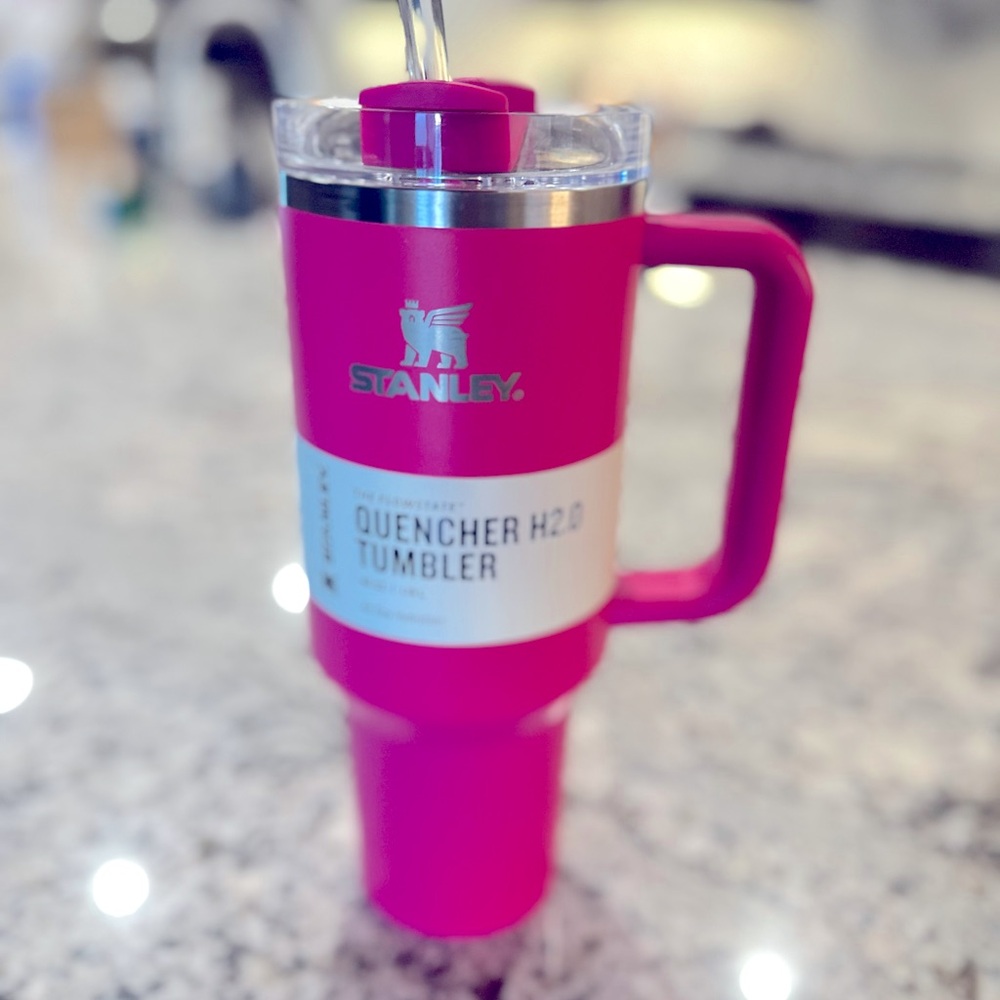 Stanley Camelia pink 40 oz tumbler.